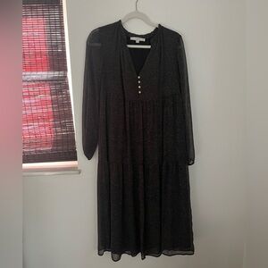 Loft Black Midi Dress